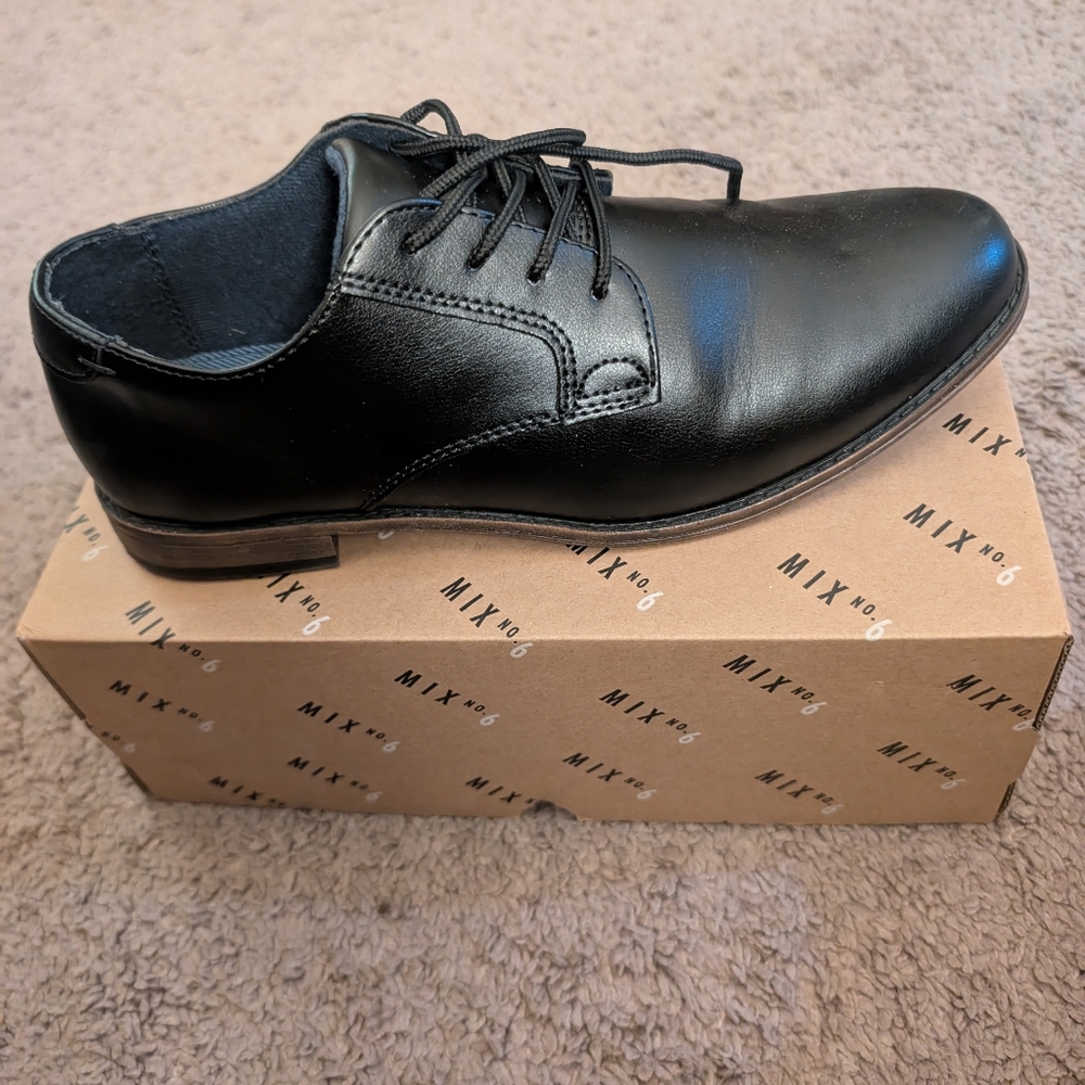 Mix No.6 Boys Black Formal Dress Shoes Size 7M